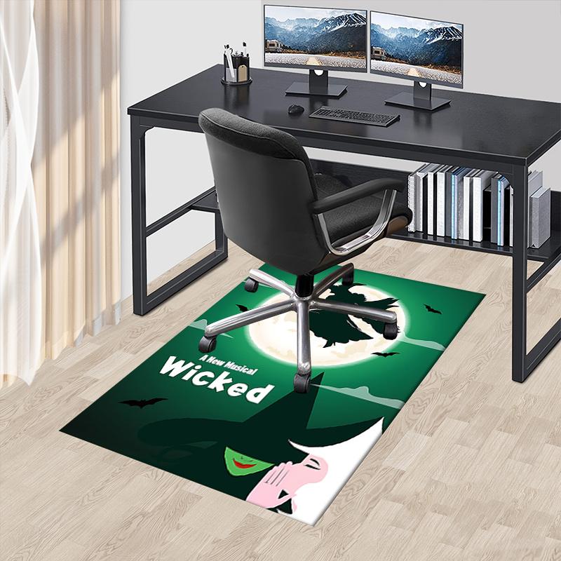 

Musical, Wicked Pattern Polyester Office Carpet Chair Mats, Home Decor Dormitory Floor Protector with Anti-Skid Backing, Large Area Coverage 60cm by 90cm
