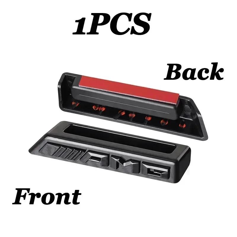 3D ABS Car AMG Sticker Mercedes Benz AMG Badge Logo Front Grille Emblem Decoration Decals Auto Modification Accessories ETP7