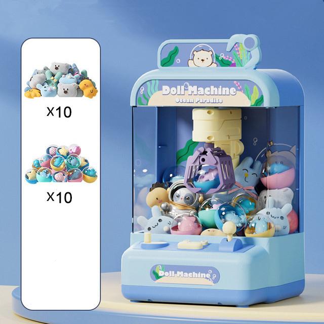 Cartoon Automatic Doll Claw Machine Doll Machine Kids Operated Play Game Clip Doll Toys Mini Claw Catch Toy Crane Machines Gift