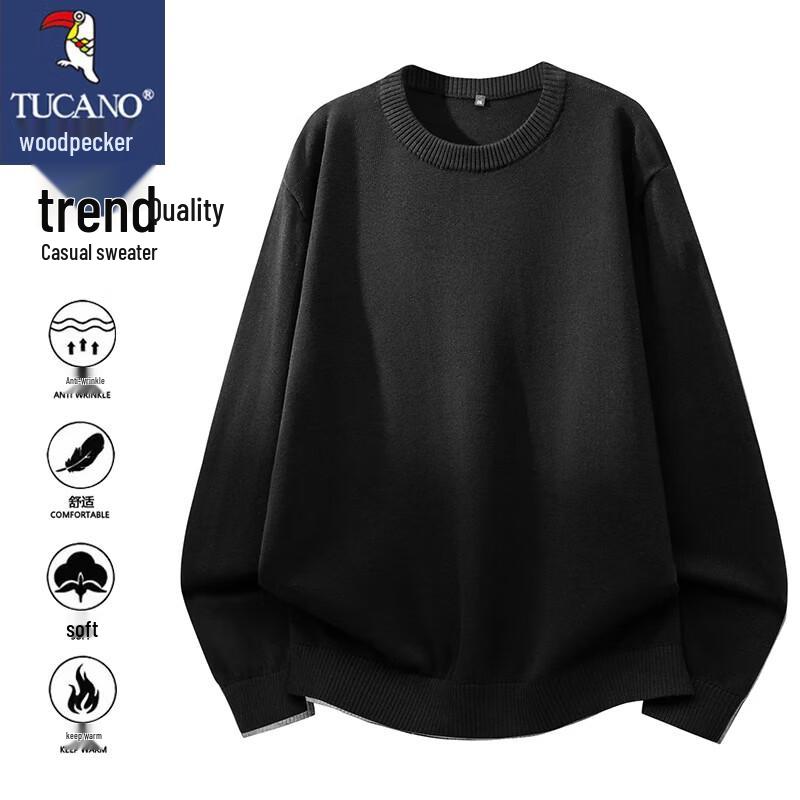 TUCANO Men s Pullover Round Neck Knit Sweater M чёрный