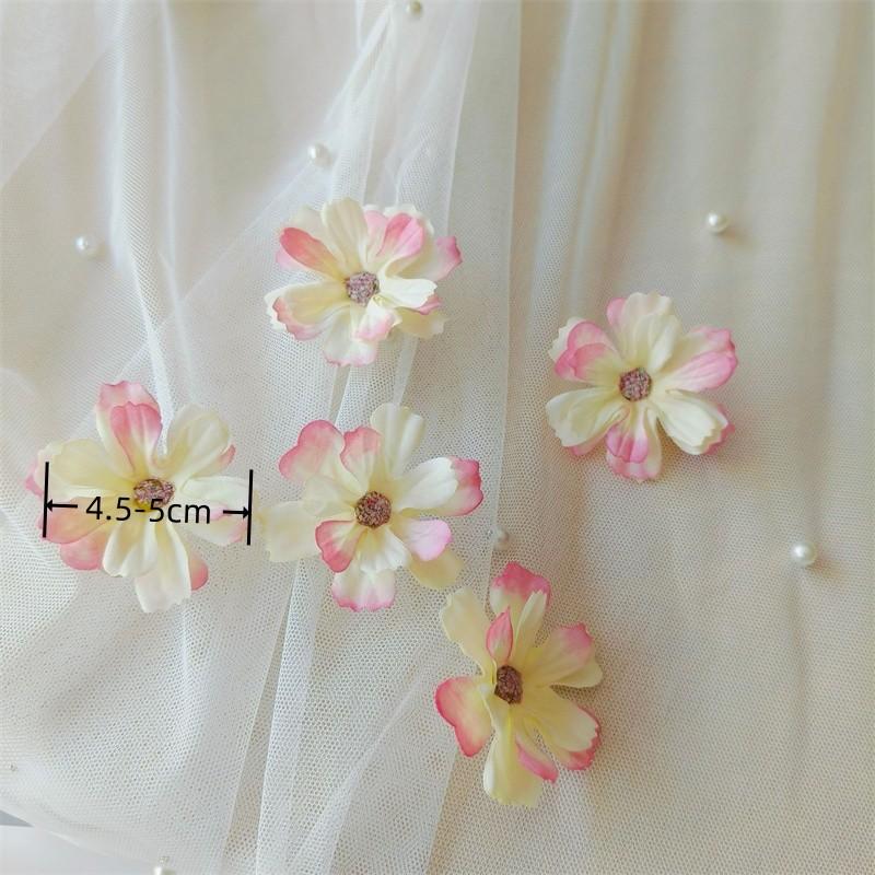 50 Pieces/pack Artificial Flower Small Flower Head Hairpin Flower Fake Flower Head Small Daisy Flower Head French Small Daisy Flower Head Grass Hat