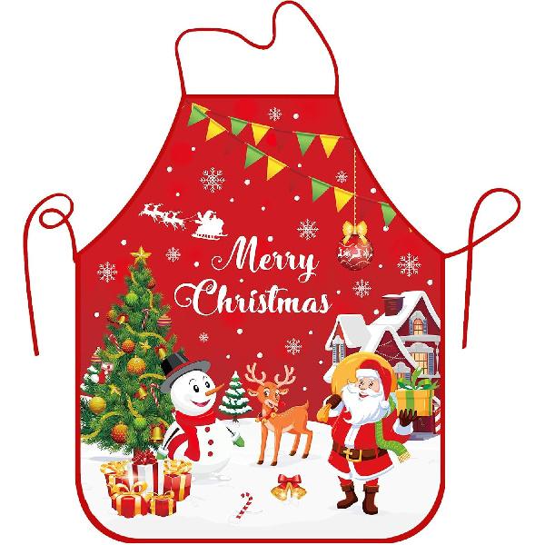 Funny Holiday Cooking Aprons for Men Women, Adjustable Kitchen Baking Grilling Aprons for Party Supplies