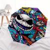 Halloween, Characters Automatic Opening and Closing Umbrella - 8 Ribs Portable Folding Umbrella with Plastic Handle, Suitable for Leisure an