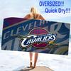 Cleveland Cavaliers Logo Print Beach Towel, Large Soft Quick Dry Towel for Beach Camping Swimming
