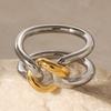 Unique Metal Ring Modern Unisex Jewelry Hollow Finger Rings Stainless Steel Texture Suitable for Men and Women Present