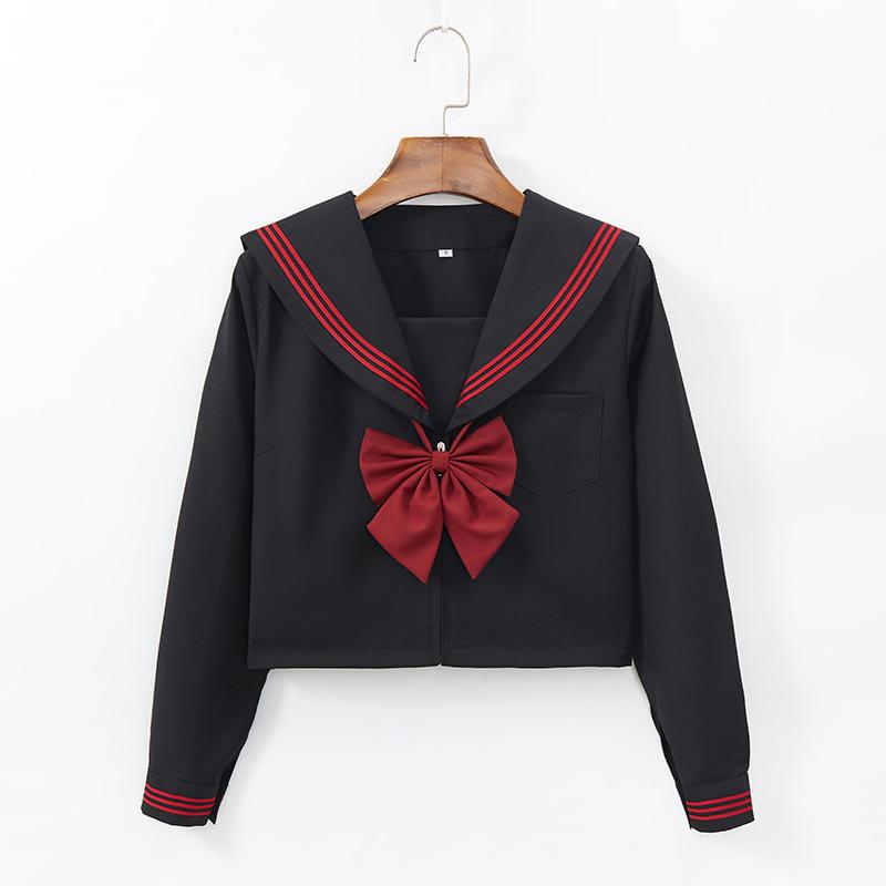 Einheitliches Rotes Sanben Matrosenuniform Schulangebot Rock Echtes Set College-Stil Faltenrock