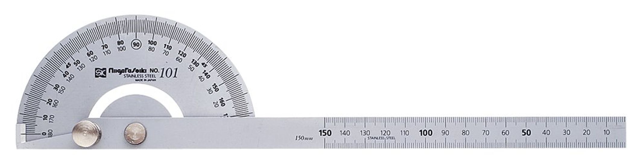 

Niigata Seiki SK Made in Japan Protractor Silver Finish No.101 PRT-101S