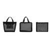 Travel Organizer Zipper Bag Square Bag Large Capacity Black Storage Toiletry Bag Cosmetic Cases Makeup Bags Mesh Cosmetic Bag