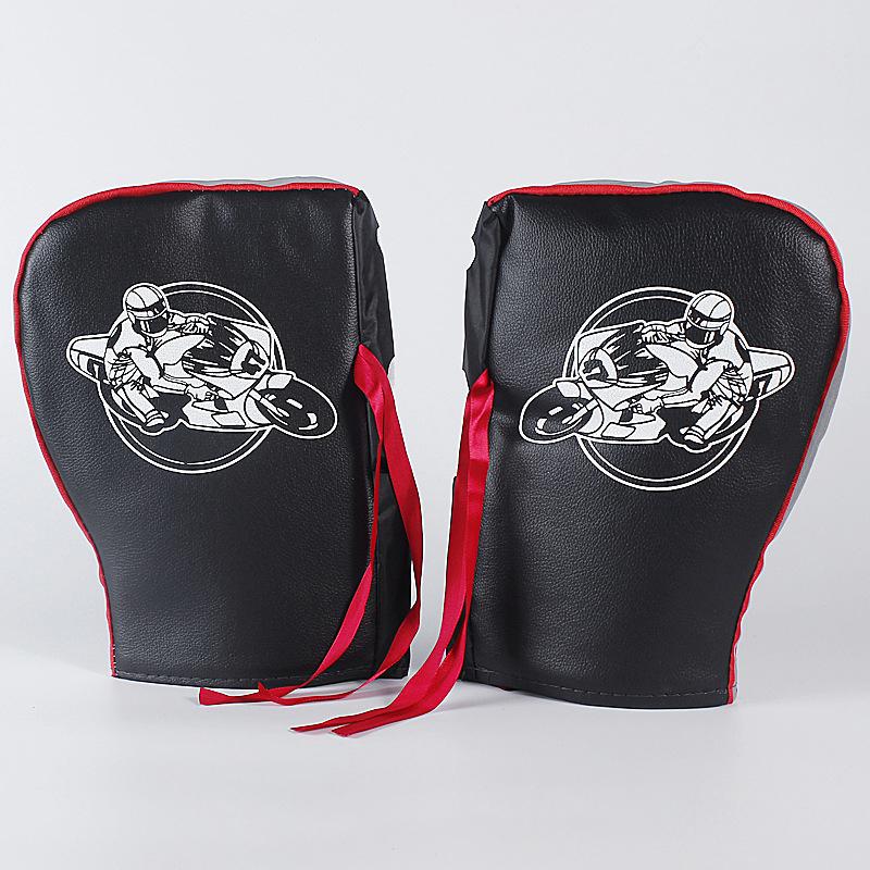 

Абсолютно новые высококачественные 1 пара водонепроницаемых ветронепроницаемых кожаных зимних теплых перчаток для мотоциклетного руля унисекс красный