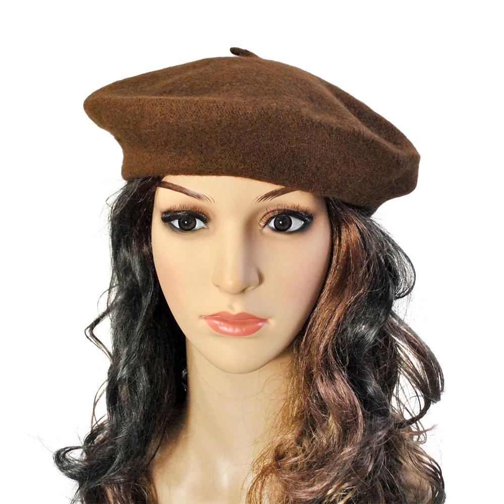 Korean Style Autumn & Winter Imitation Wool Beret Hat for Women