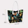 Vibrant Floral Pattern Tote Bag Casual Portable Shoulder Bag for Daily Use