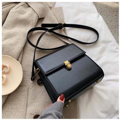 Reine Farbe frauen Schulter Tasche Herbst Neue Vintage Lux Mini Quadratische Tasche Damen Designer Umhängetaschen Geldbörsen Textur