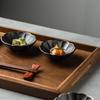 Japanese Ceramic Flavor Plate, Black Frosted Seasoning Dish, Retro Dipping Saucer, Table Vinegar Dish, Household Garlic Plate, Snack Plate