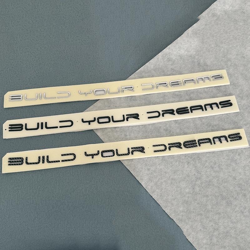 3D ABS Bilklistremerke Logo Bygg Dine Drømmer Bakluke Merke Emblemer Dekaler For BYD Dolphin Seal Han Tang EV Song Yuan Atto3 Qin