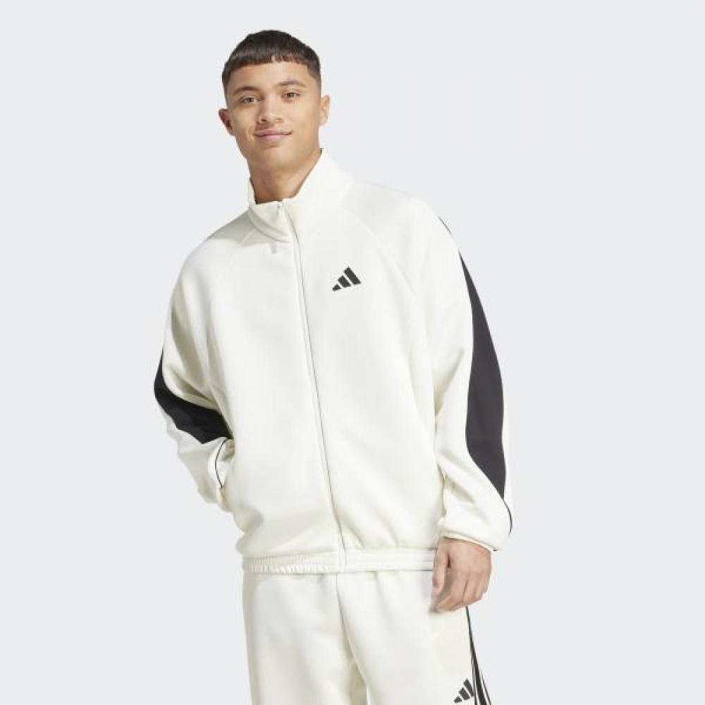 Adidas Stadium Track Top Loose Fit Full Length Zipper