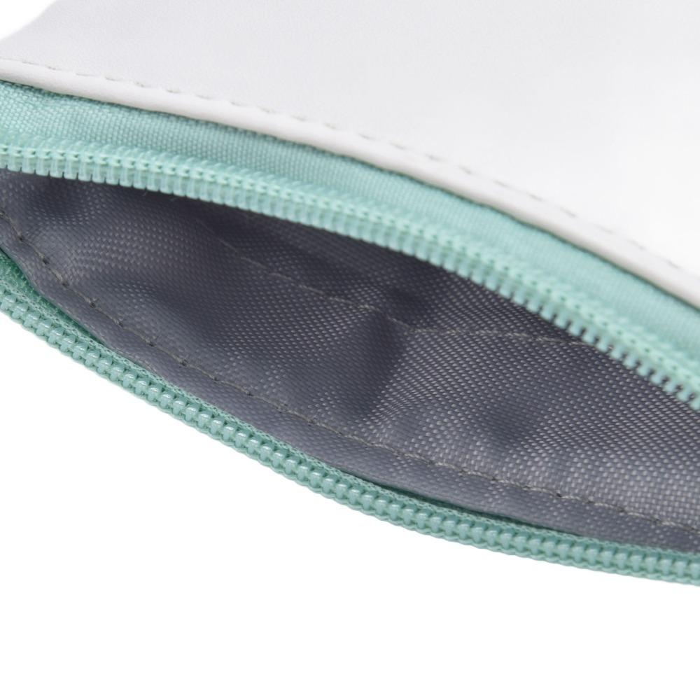 PU Corduroy Vertical Stationery Bag Multi-functional Storage Pouch Travel Carry зелёный