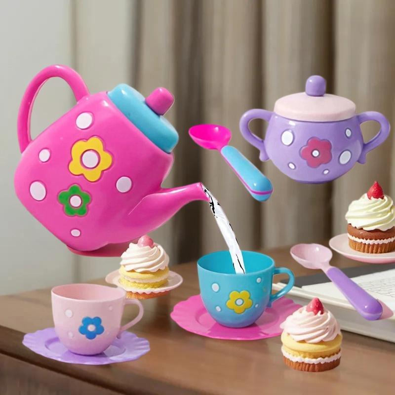 Kids Pretend Play Tea Set Toy, Simulation Kitchen Playset, Perfect Birthday Gift for Boys and Girls