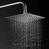 Stainless Steel Ultra-thin Shower Head with Awning 12/10/8 Inch Rain Shower Head Chrome-plated Round and Square Shower Awning