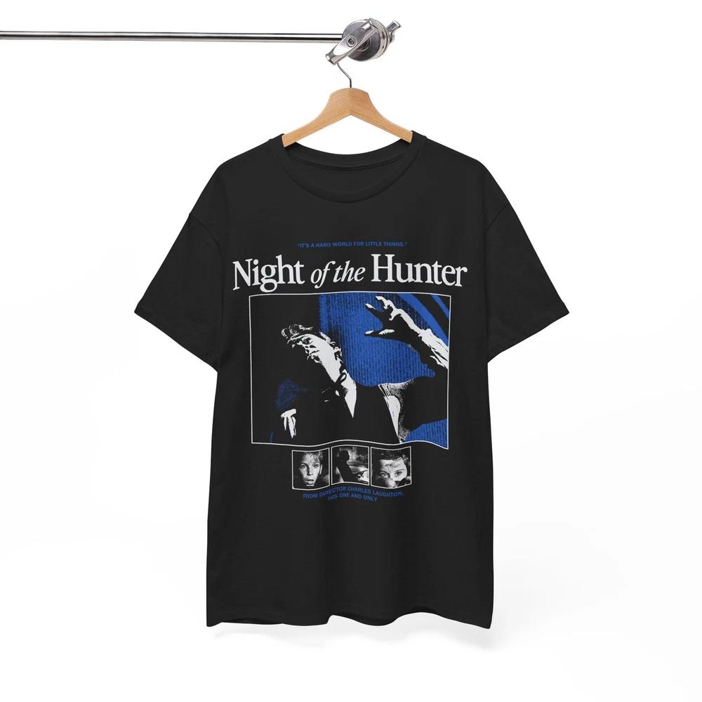 Night of the Hunter movie t-shirt, classic film trendy black UNISEX Shirt L