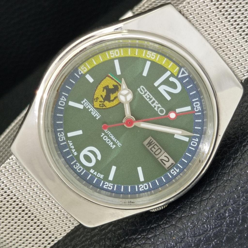 

АВТОМАТИЧЕСКИЕ ВИНТАЖНЫЕ ЯПОНСКИЕ ЧАСЫ SEIKO 7009A МУЖСКИЕ С ЦИФЕРБЛАТОМ FERRARI a700432-5 R203-a700432