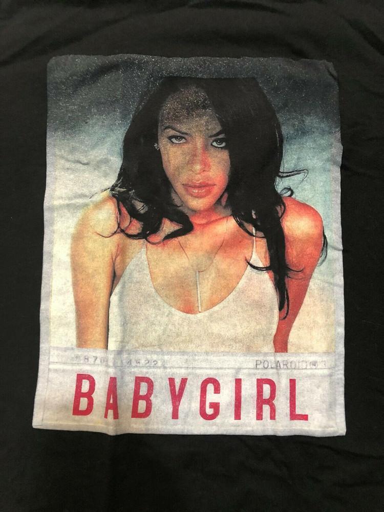 AALIYAH Black T-Shirt Medium M Tee BABYGIRL HipHop Size S-4XL ee06 Unisex T-Shirt L