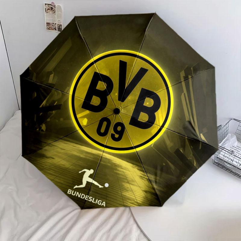 Dortmund, automatic folding umbrella, portable and foldable design, 8 ribs, a Christmas or birthday gift.