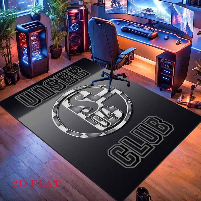 Schalke Logo Poster Carpet Rug for Living Room Bedroom Home Sofa Decoration,Kids Play Nonslip Floor Mat