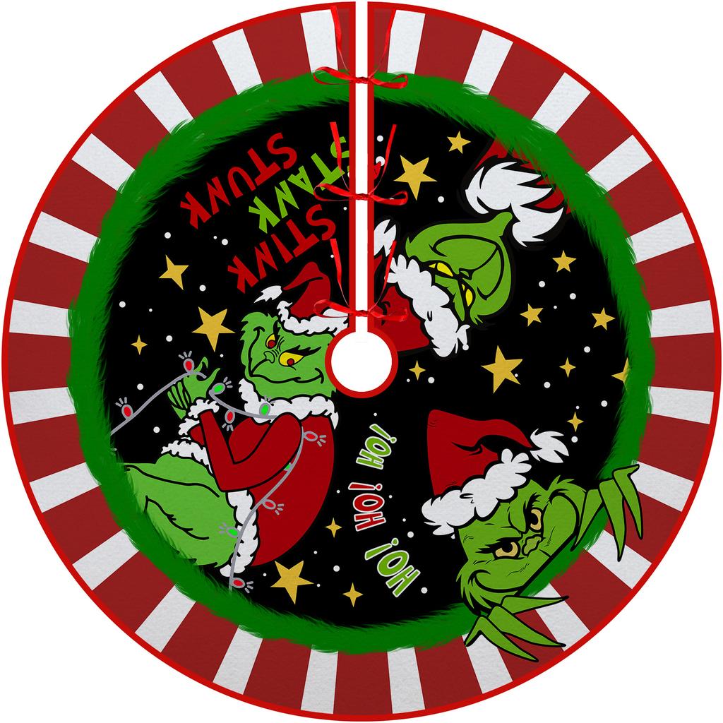 Ozdoba na choinkę dolna spódnica choinkowa obwód choinki nadruk kreskówkowy