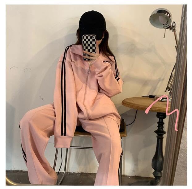 NOLCCTN Casual Tracksuit Long Sleeve Training LHL127 Women's Korean-Style Set, Hoodie, Sportswear, Loungewear, Activewear, Jersey, Comfortable,
