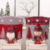 Christmas Themed Santa and Snowmans Chair Slipcovers Nonwoven Materials Quick Setups Holiday Decoration