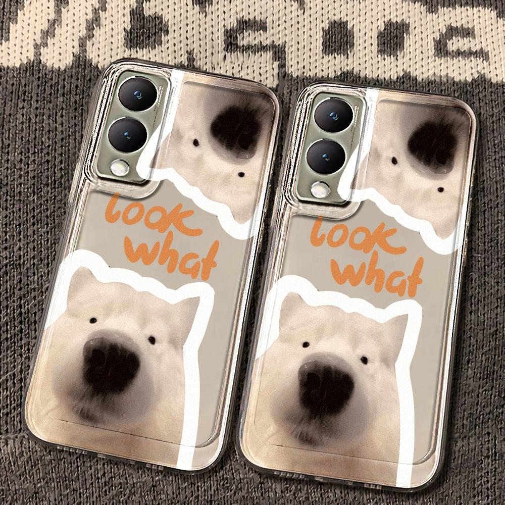 

Cute Dog Transparent Phone Case for Vivo Y91/Y95/Y75/S10/S16, Free Shipping