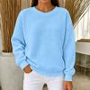 Women's Color Neck Long Sleeve T-Shirt Casual Tee