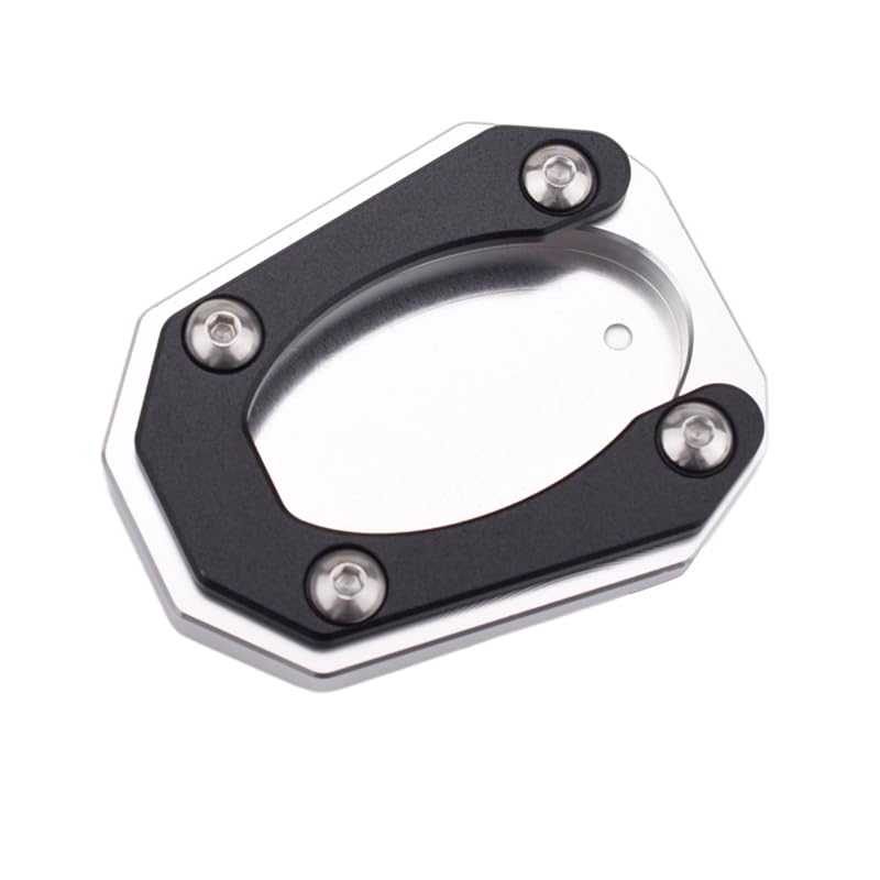LEDISHUN Motorcycle Side Stand Plate for Kawasaki ZX-25R (2020-2023), ZX-25R (2020-2023), ZX-4R, and ZX-4RR (2023+) (Silver)