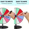 8-Inch Acrylic Rainbow Prize Wheel with 12 Slots Dry Erase Spinning Wheel with Stand DIY Fortune Spinner Tabletop Roulette Party Board Game Props