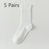 5 Pairs of Women's Autumn Cotton Vertical Striped Tube Stocking