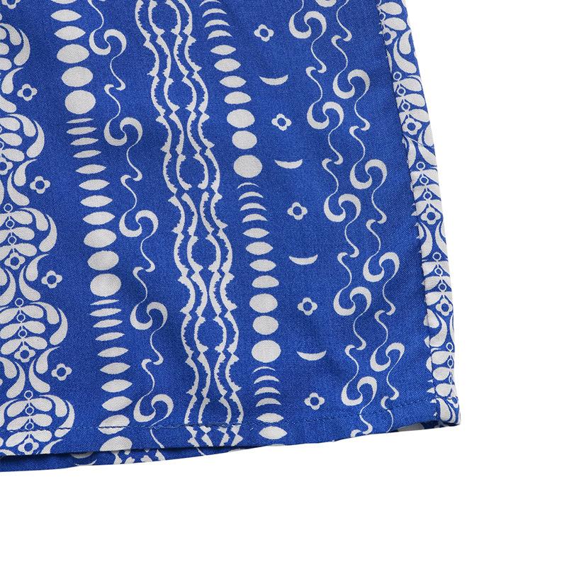 VEZFAA Women's Fashion Casual Summer Spring Geometric Print Sleeveless Suspenders High Waist Trousers Jumpsuits & Rompers