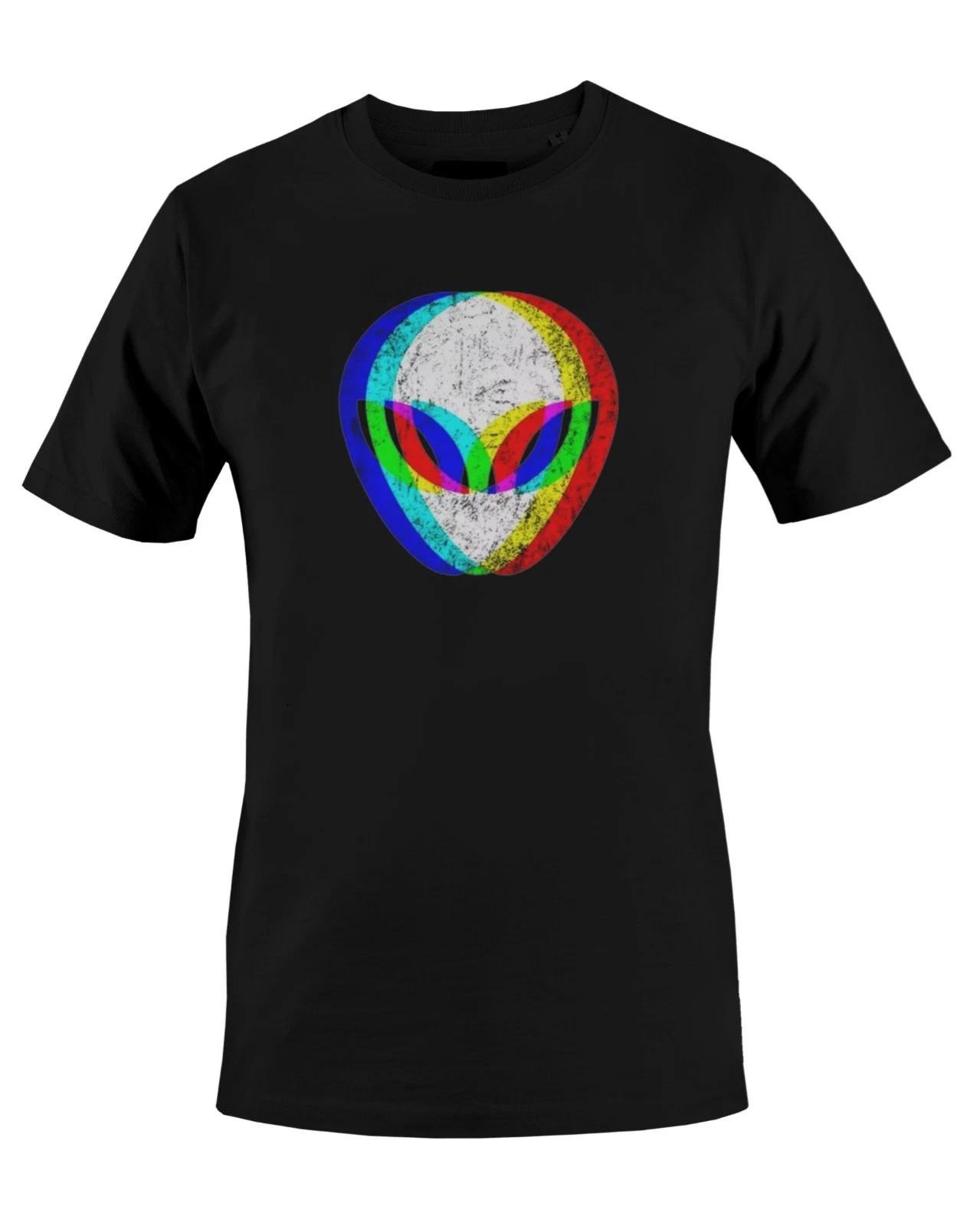 Alien Head Trippy Techno Rave Edm Music Unisex Mens T-Shirt S M L XL 2 3 4 XL XXL