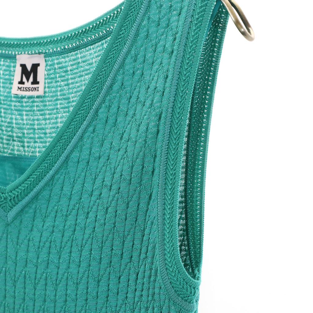 Missoni Overall handle No sleeve knit one piece 42 Emerald green Women Used