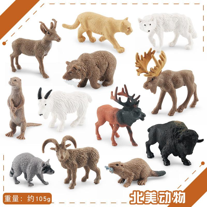 Authentic Pvc Forest Animal Figurine Collection Featuring Raccoon Moose And Otter