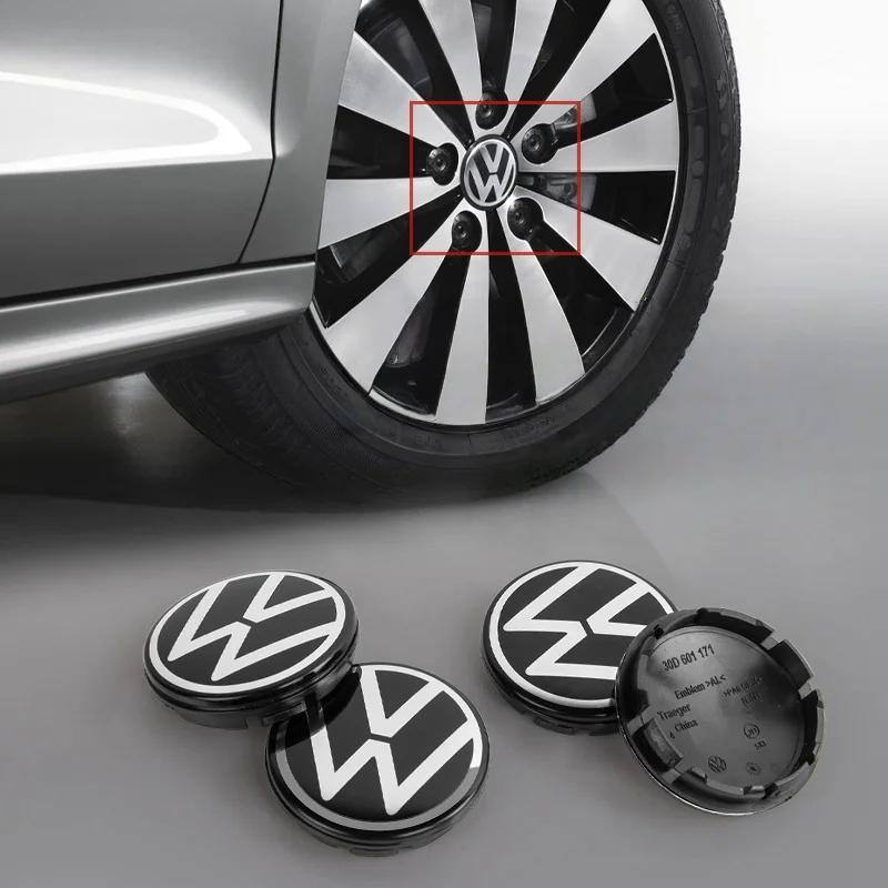 2026 Hot For VW VOLKSWAGEN 4pcs 55mm 56mm 65mm 70mm Car Styling Wheel Center Cap Hub Covers Badge Accessories For VW Golf 4 5 6NI4