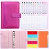 Colorful A6 PU Leather Macaron Budget & Account Book - Multi-functional Cash Diary & Storage Planner