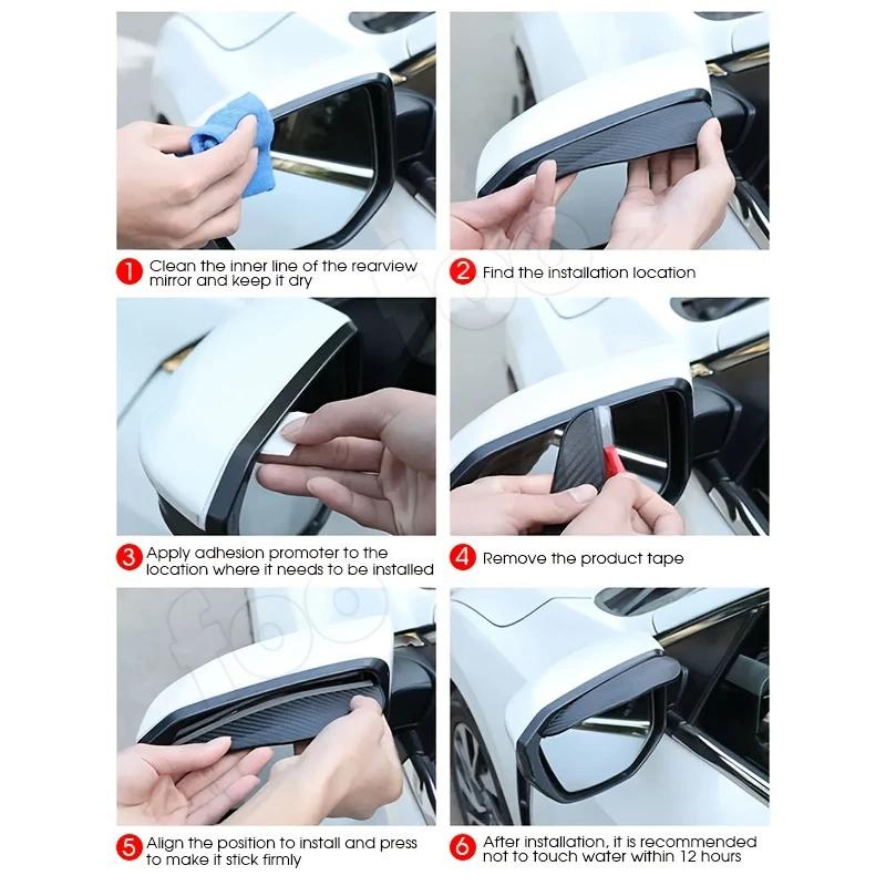 Hub Caps Car Rearview Mirror Eyebrow Rainproof Cover For Renault Clio Laguna Megane 2 3 Duster Logan Captur Talisman Trafic Kwid