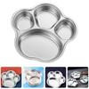 Divided Food Dish Stainless Steel Food Separation Silver 1 Pcs