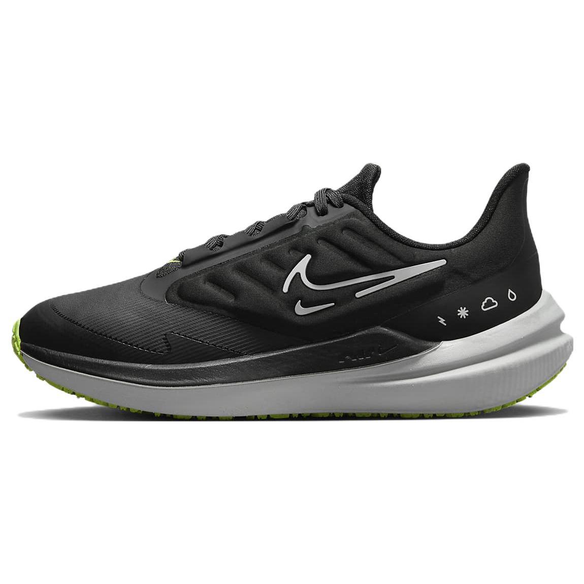 

Женские кроссовки Nike Air Zoom Winflo 9 Shield Черный Белый Вольт 37.5