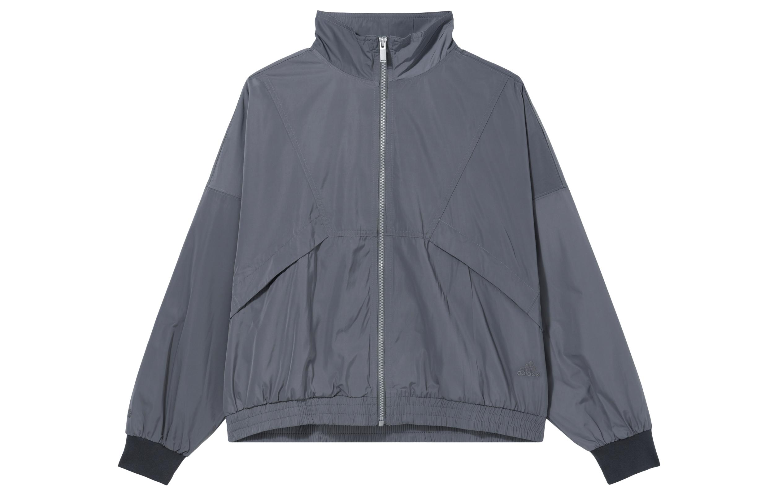 Adidas Jackets Women s Gray Stand Collar Moderate Other HZ7039 M