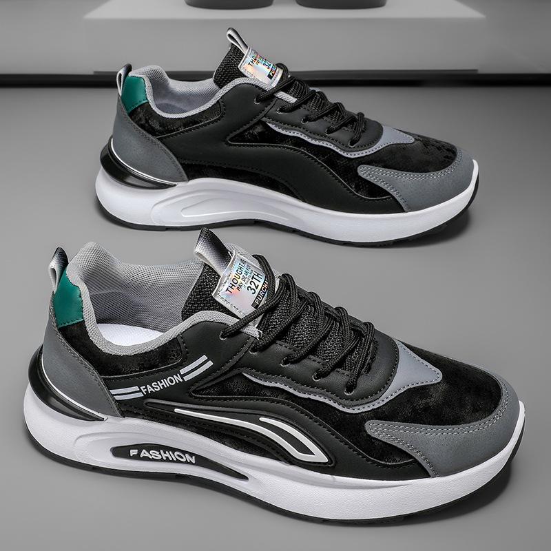 New Mens Waterproof Leather Casual Sneakers Anti-Slip Running Shoes Non-Slip Sports Shoes Lightweight Comfortable Training Shoes