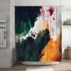 Abstract Bathroom Shower Curtain Waterproof Fabric Watercolor Design Decorative Home Decor