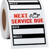 HYBSK 200Pcs Transparent Oil Change/Service Reminder Stickers 2"X2" Premium Quality Clear PET Oil Change Stickers (Black)