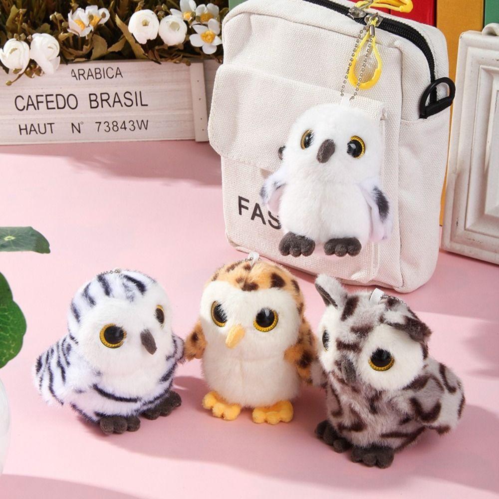 Decoration Owl Plush Pendant Cartoon Owl Doll Plush Bird Doll Keychain  Gift Girlfriend