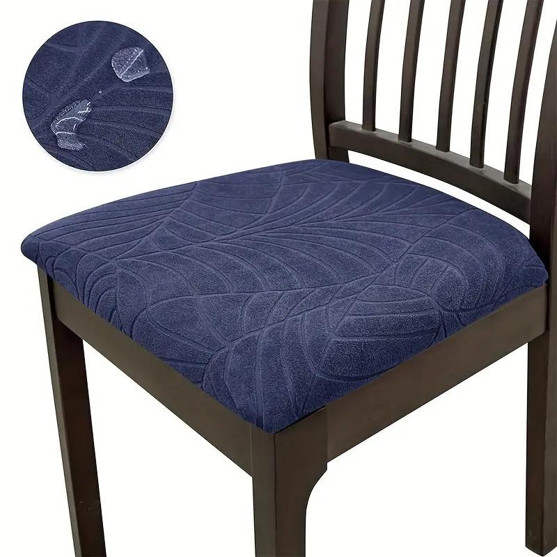 Jacquard Waterproof Chair Covers Slipcovers For Dining Room Wedding Banquet Office Chair Protector Seat Cover Set Of 1/2/4/6